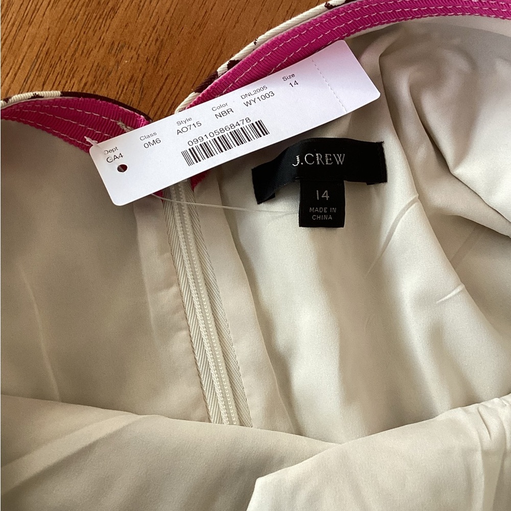 J. Crew V-back dress in giraffe printed bi-stretch cotton - size 14 - NWT! - Picture 10 of 13